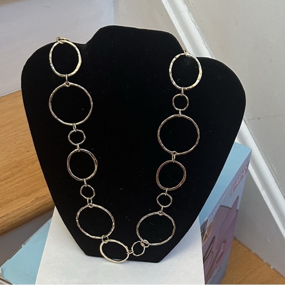 NWOT CHICO'S REMI GOLD-TONE LINK NECKLACE